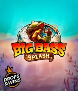 Get hooked on the exciting world of Big Bass Splash slot by Pragmatic Play, highlighting a vibrant fish splashing out of water. This image portrays the essence of the fishing theme with vivid text and exciting visuals. Perfect for those who love fishing-themed games, offering a fun-filled experience. 