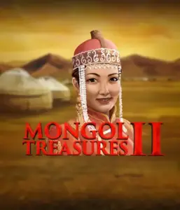 Step into the captivating culture of Mongolia with the Mongol Treasures 2 game by Endorphina, showcasing a stunning Mongolian woman dressed in traditional attire against a pastoral Mongolian steppe backdrop. This image portrays the spirit of Mongolian history, offering a memorable gaming experience. 